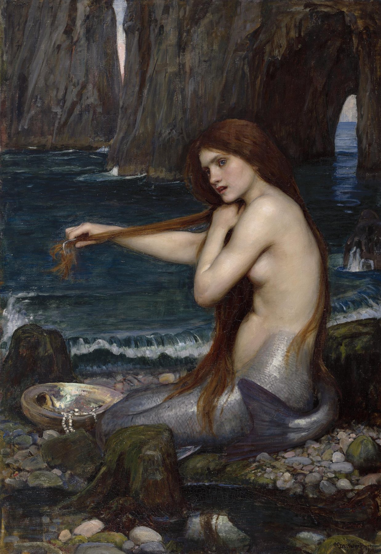 A Mermaid, painting by John William Waterhouse, 1900
